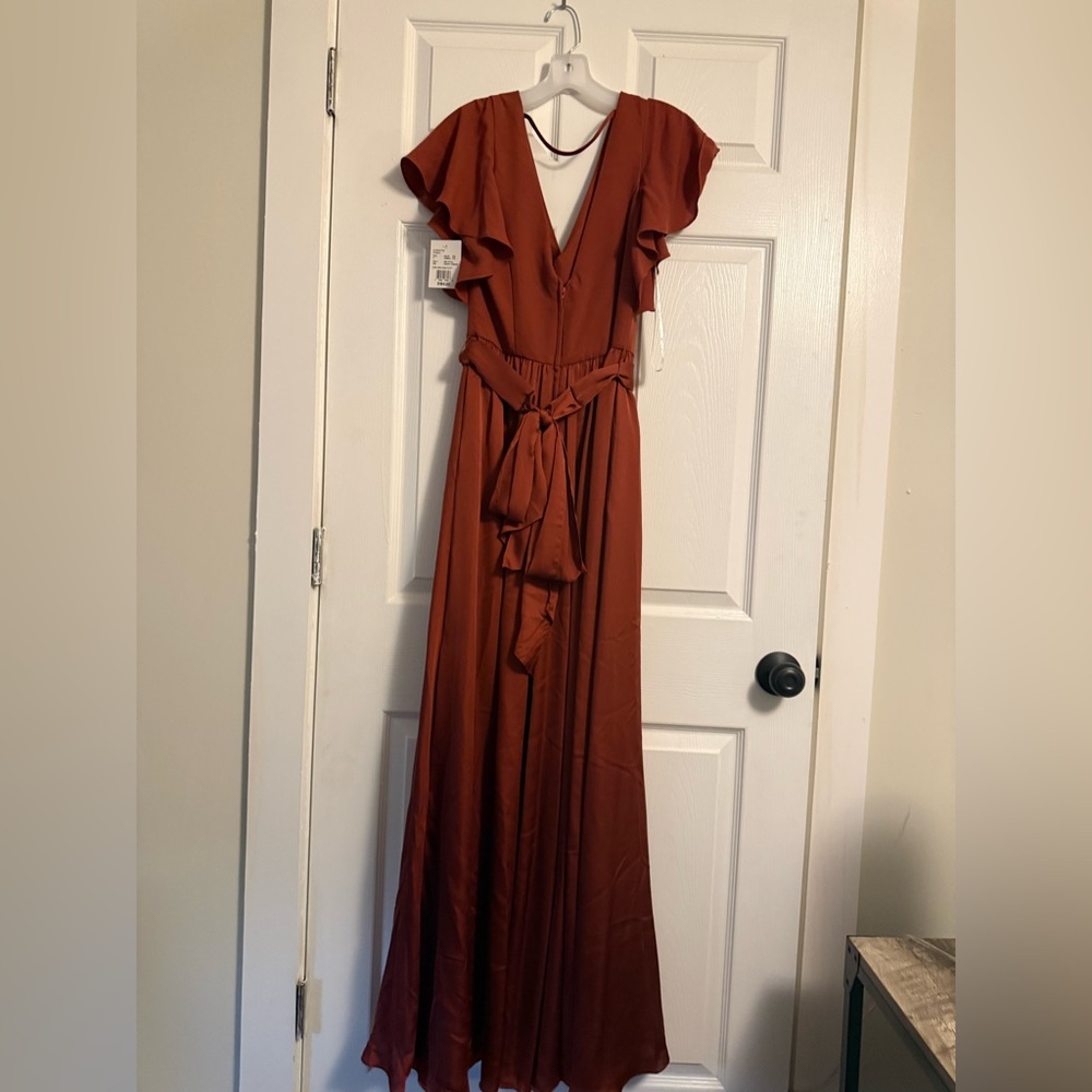 David’s Bridal Bridesmaid “Cinnamon” Dress NWT - Picture 3 of 9